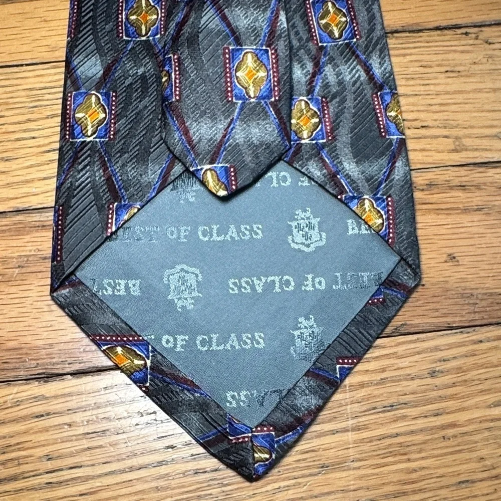 Beautiful Robert Talbott Nordstrom Best of Class Hand Sewn Gray/Gold Silk Tie
